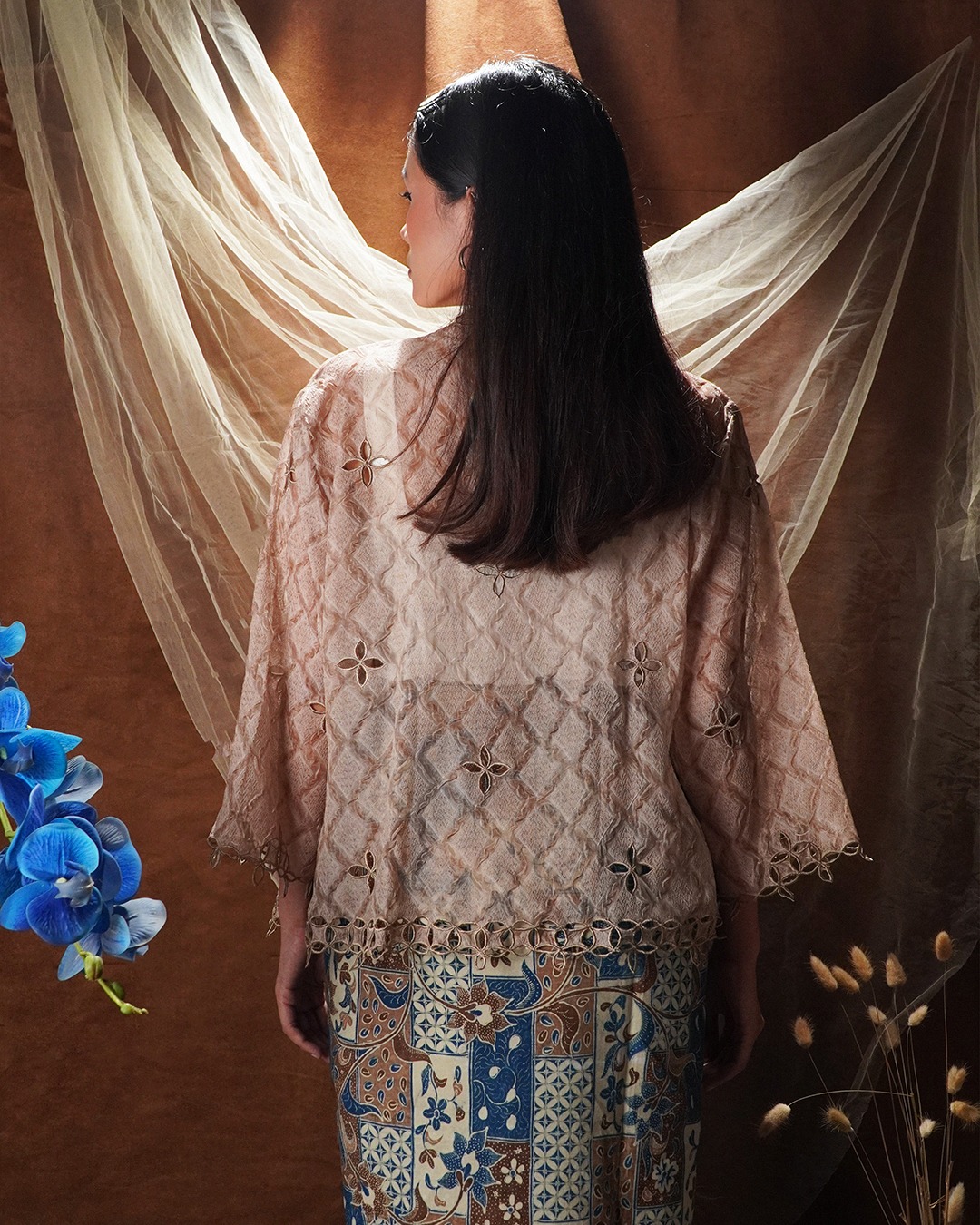 Boolao Kebaya Bordir Seribu Kawung Champagne