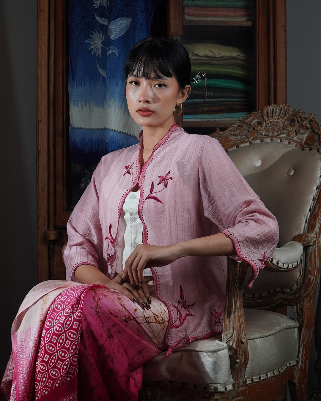 Djaline by Boolao Kebaya Anggrek Pink