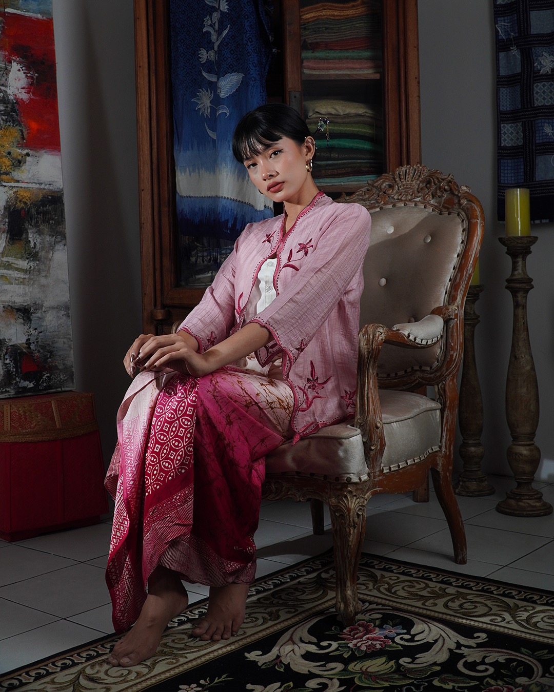 Djaline by Boolao Kebaya Anggrek Pink