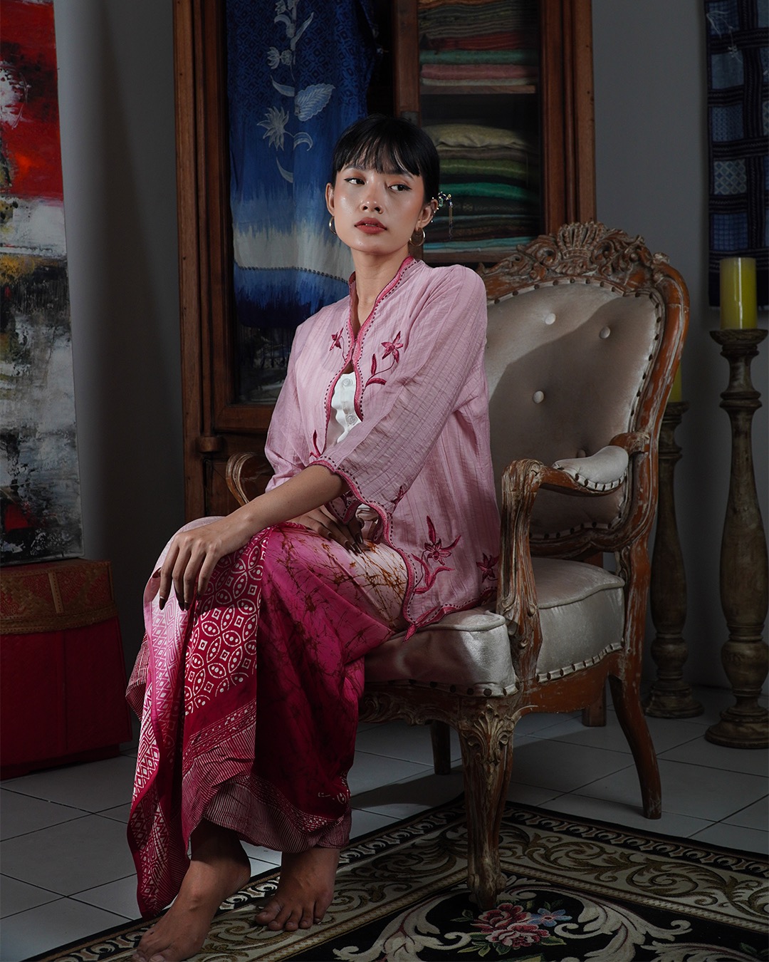 Djaline by Boolao Kebaya Anggrek Pink
