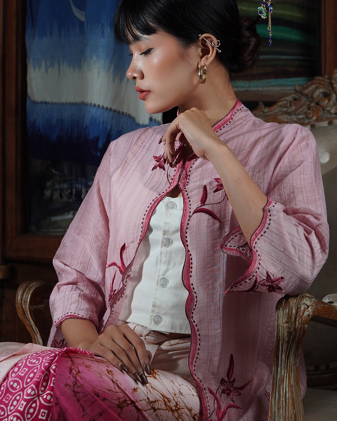 Djaline by Boolao Kebaya Anggrek Pink