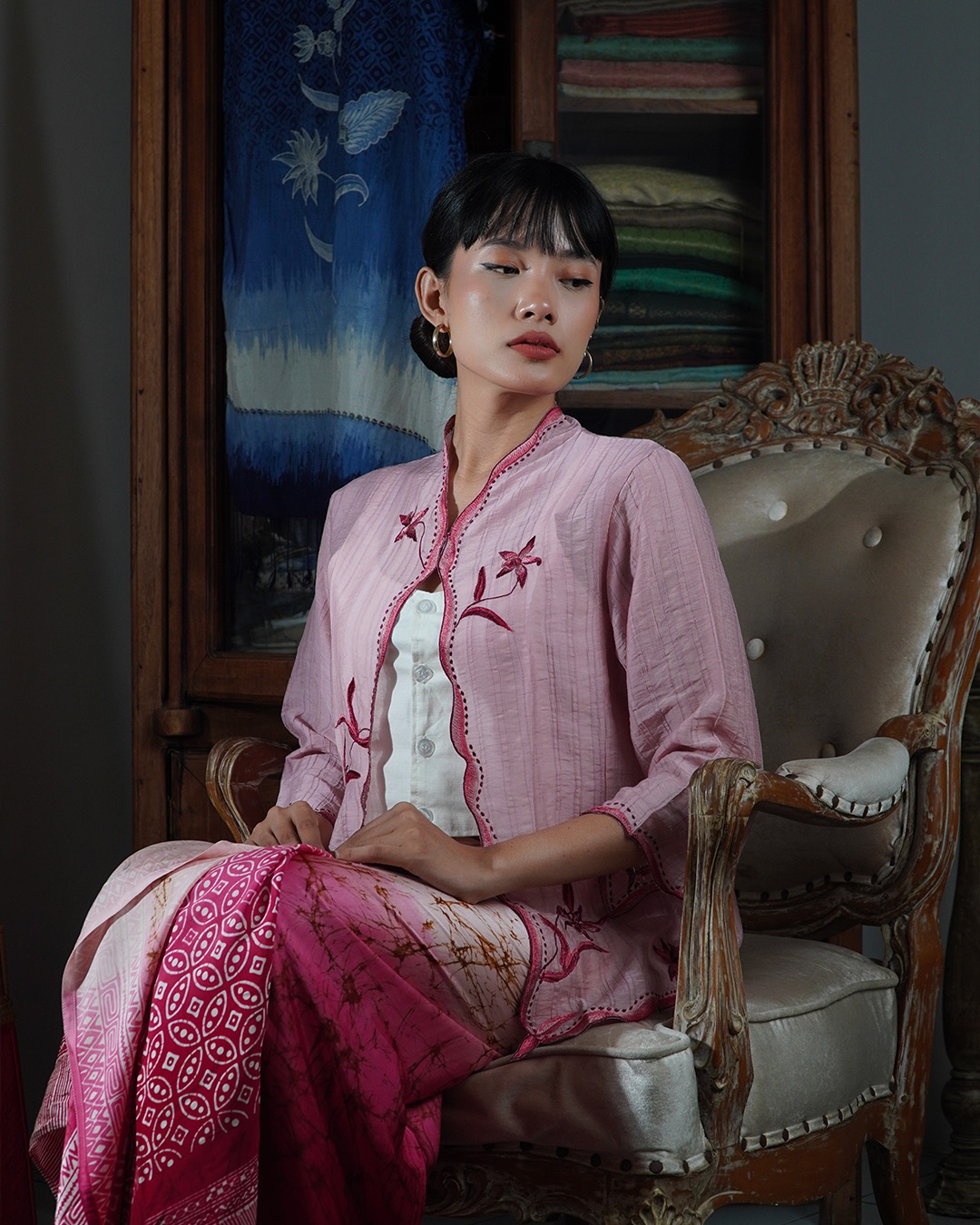 Djaline by Boolao Kebaya Anggrek Pink
