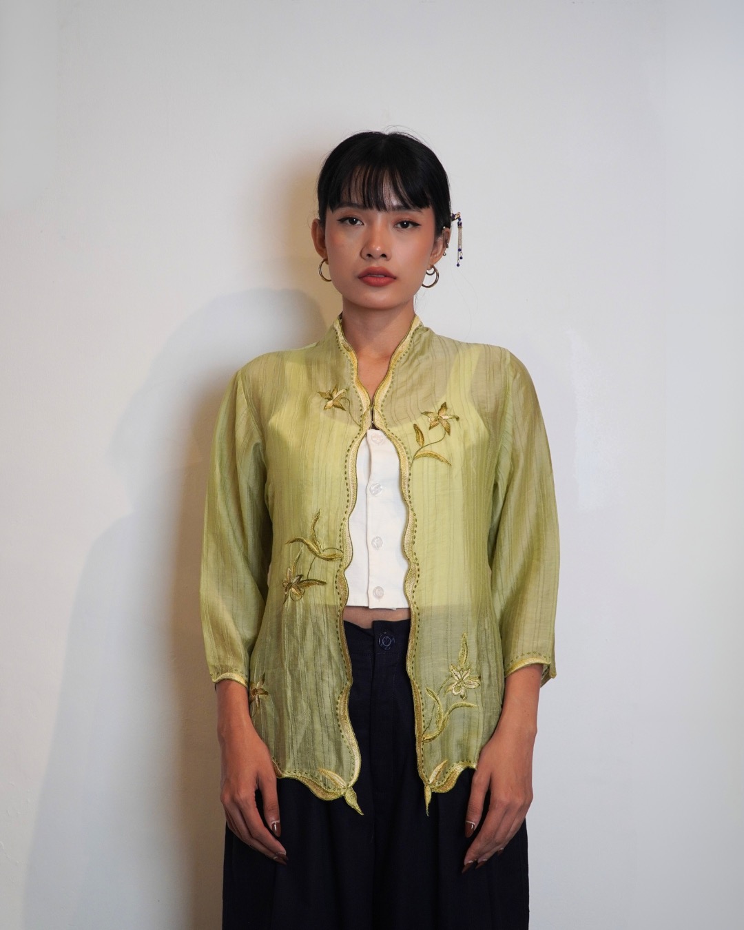 Djaline by Boolao Kebaya Anggrek hijau
