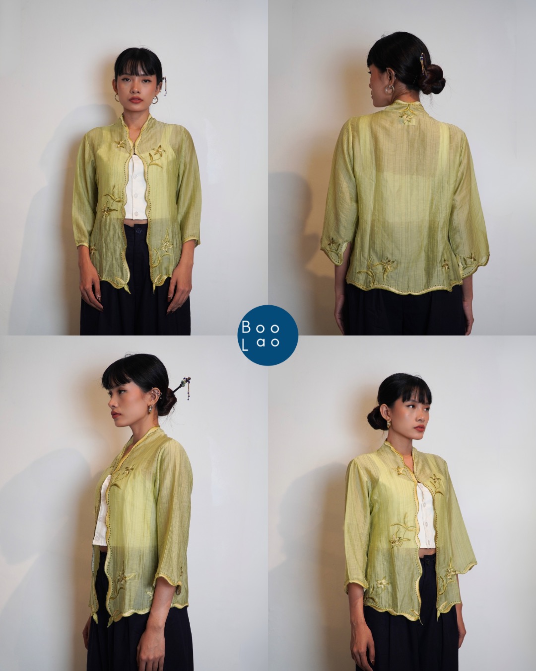 Djaline by Boolao Kebaya Anggrek hijau