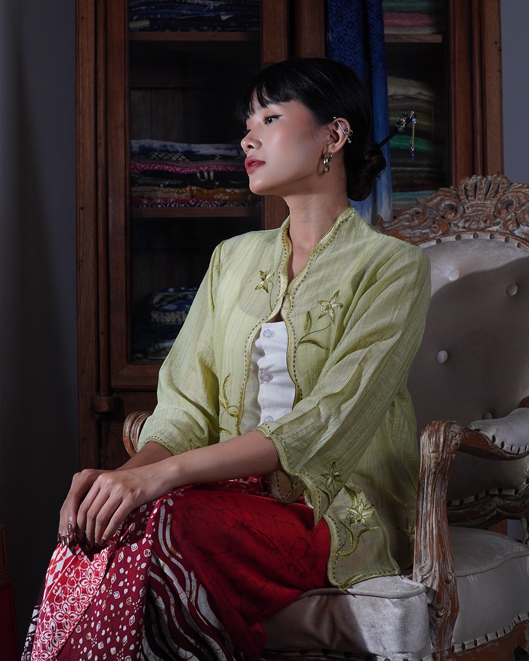 Djaline by Boolao Kebaya Anggrek hijau