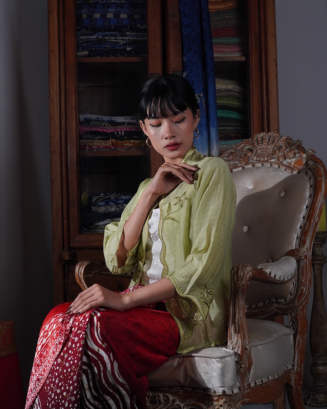 Djaline by Boolao Kebaya Anggrek hijau