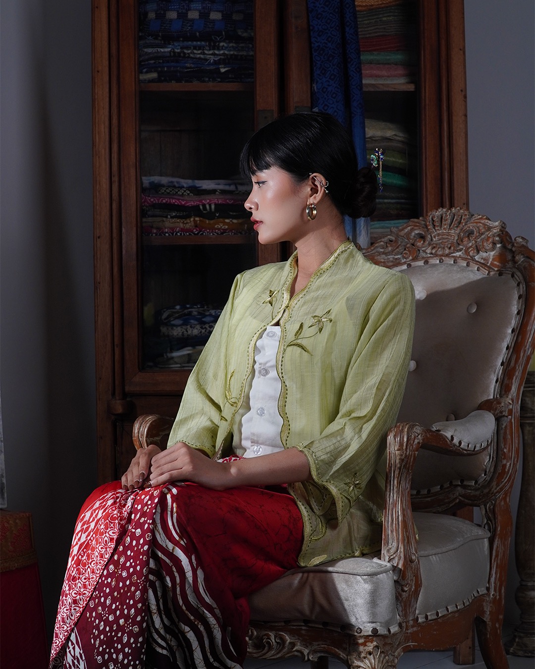 Djaline by Boolao Kebaya Anggrek hijau