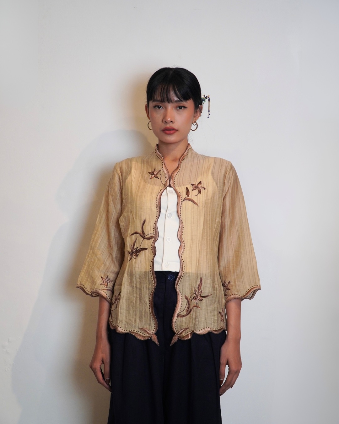 Djaline by Boolao Kebaya Anggrek Brown