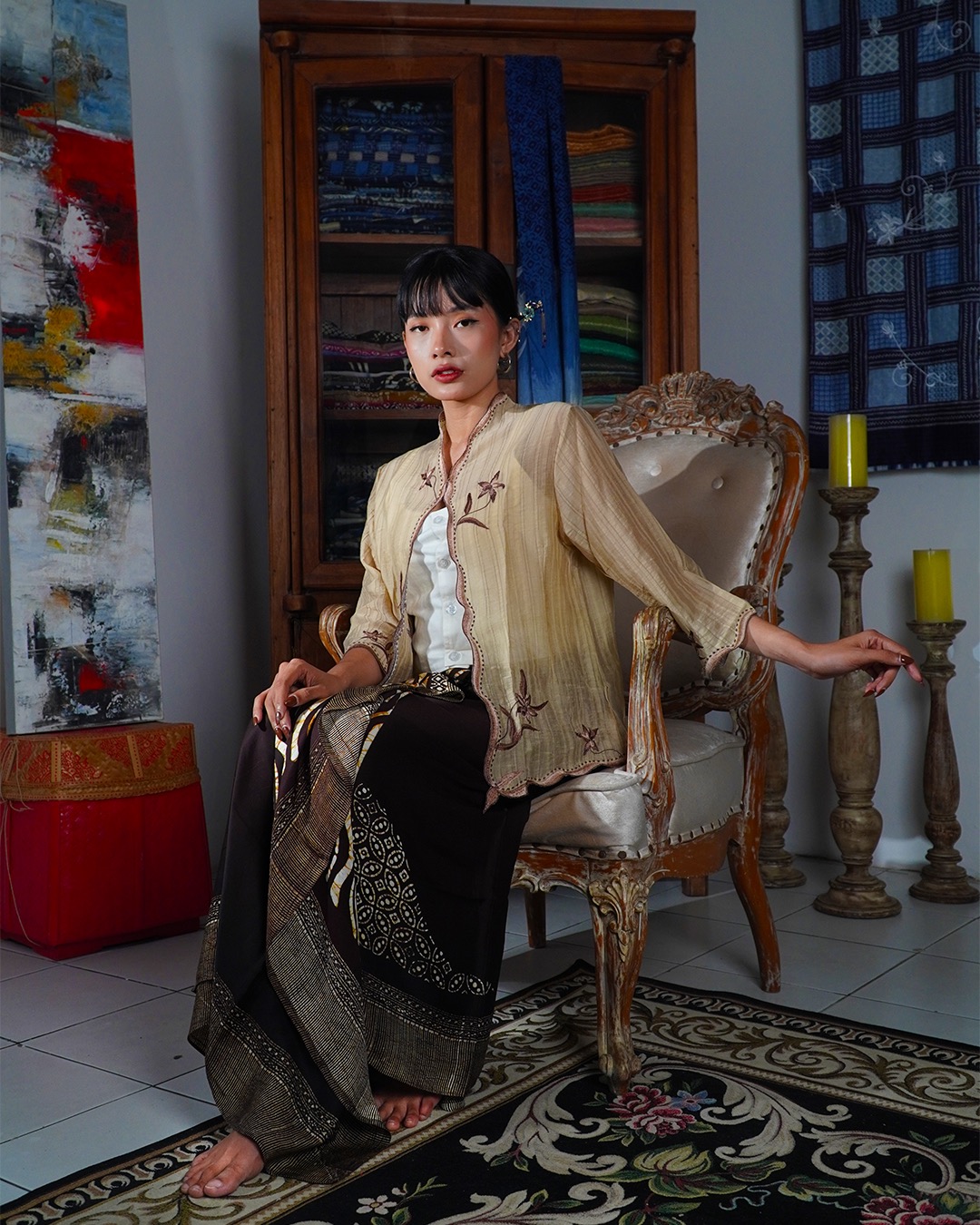 Djaline by Boolao Kebaya Anggrek Brown