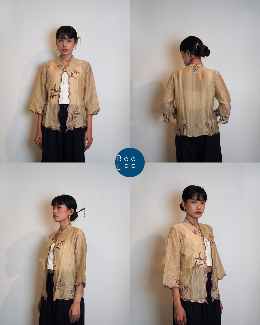 Djaline by Boolao Kebaya Anggrek Brown