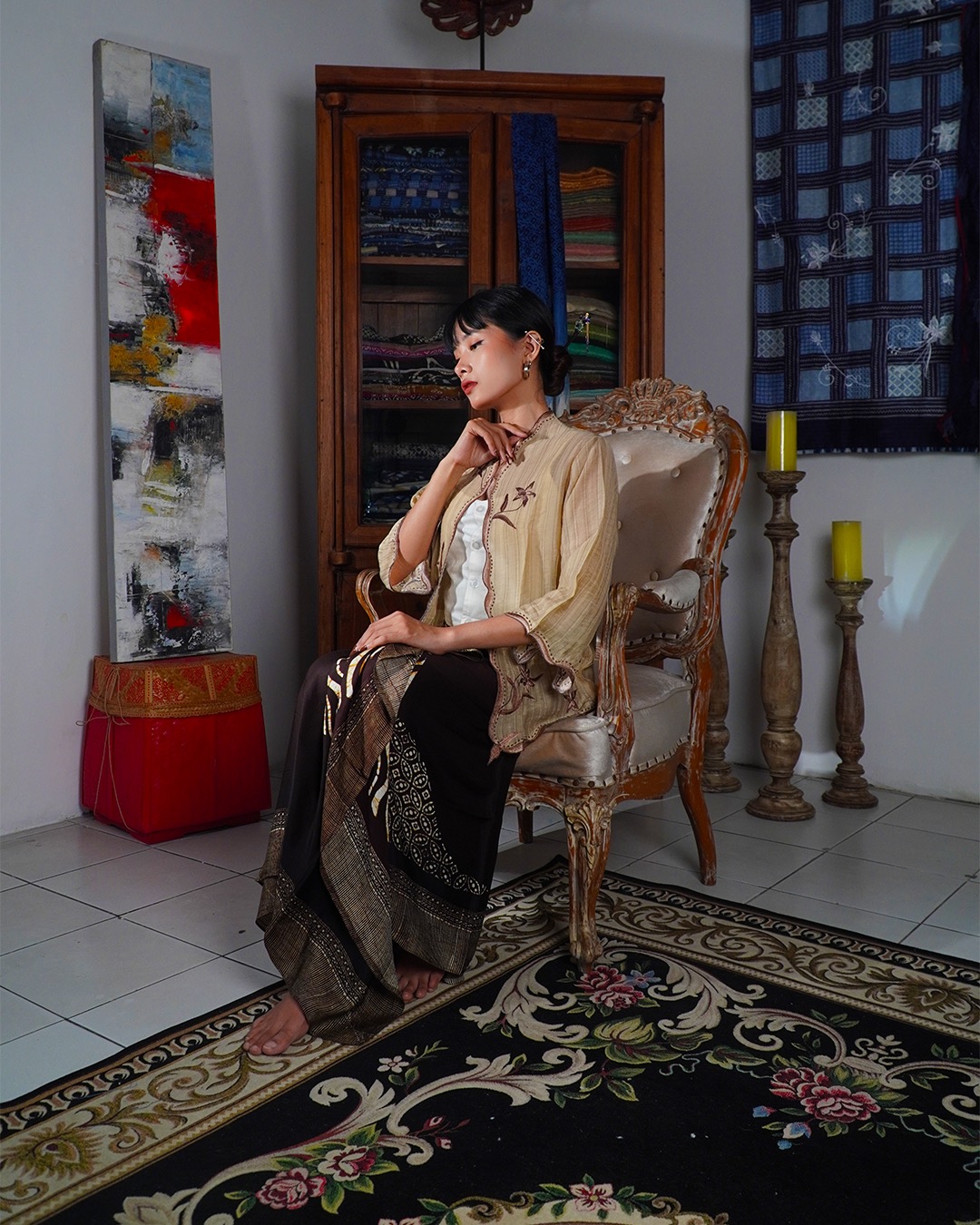 Djaline by Boolao Kebaya Anggrek Brown