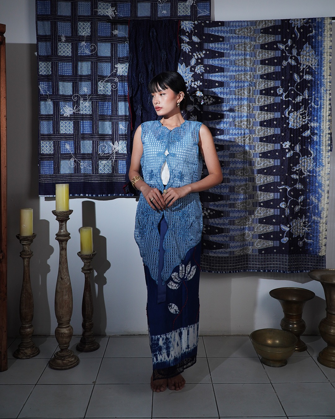 Djaline by Boolao Kebaya Anggrek Bulan Navy