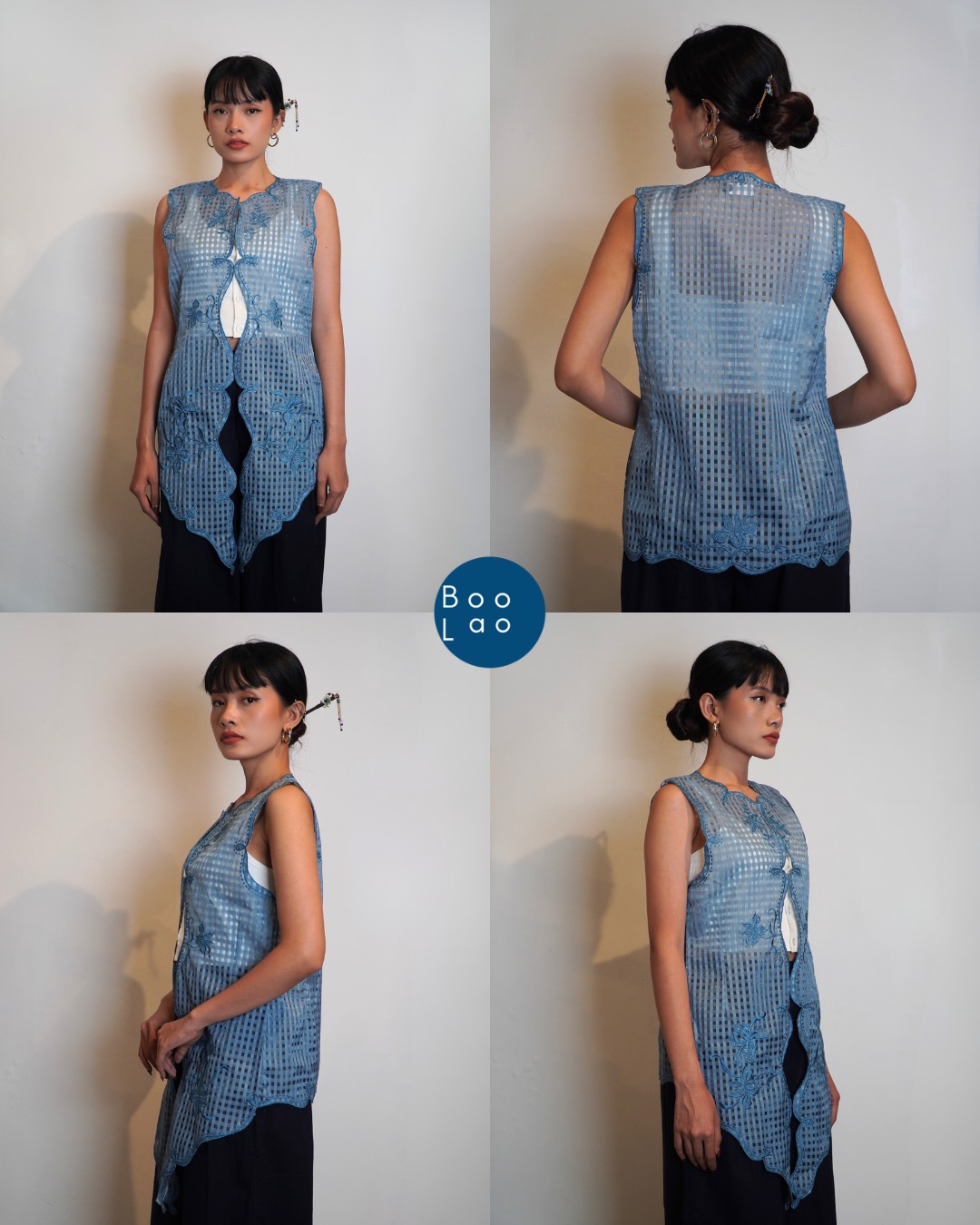 Djaline by Boolao Kebaya Anggrek Bulan Navy