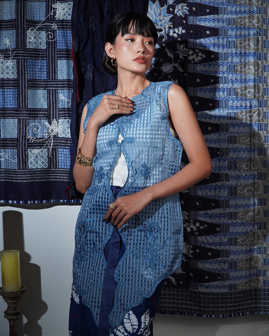 Djaline by Boolao Kebaya Anggrek Bulan Navy