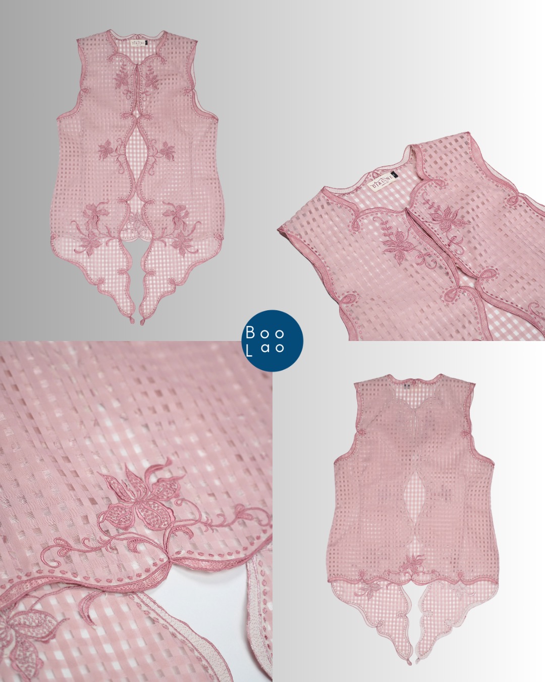 Djaline by Boolao Kebaya Vest Anggrek Bulan Pink