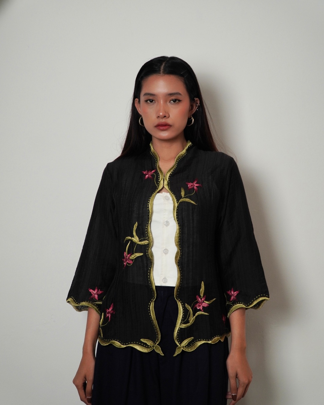 Djaline by Boolao Kebaya Anggrek BLACK