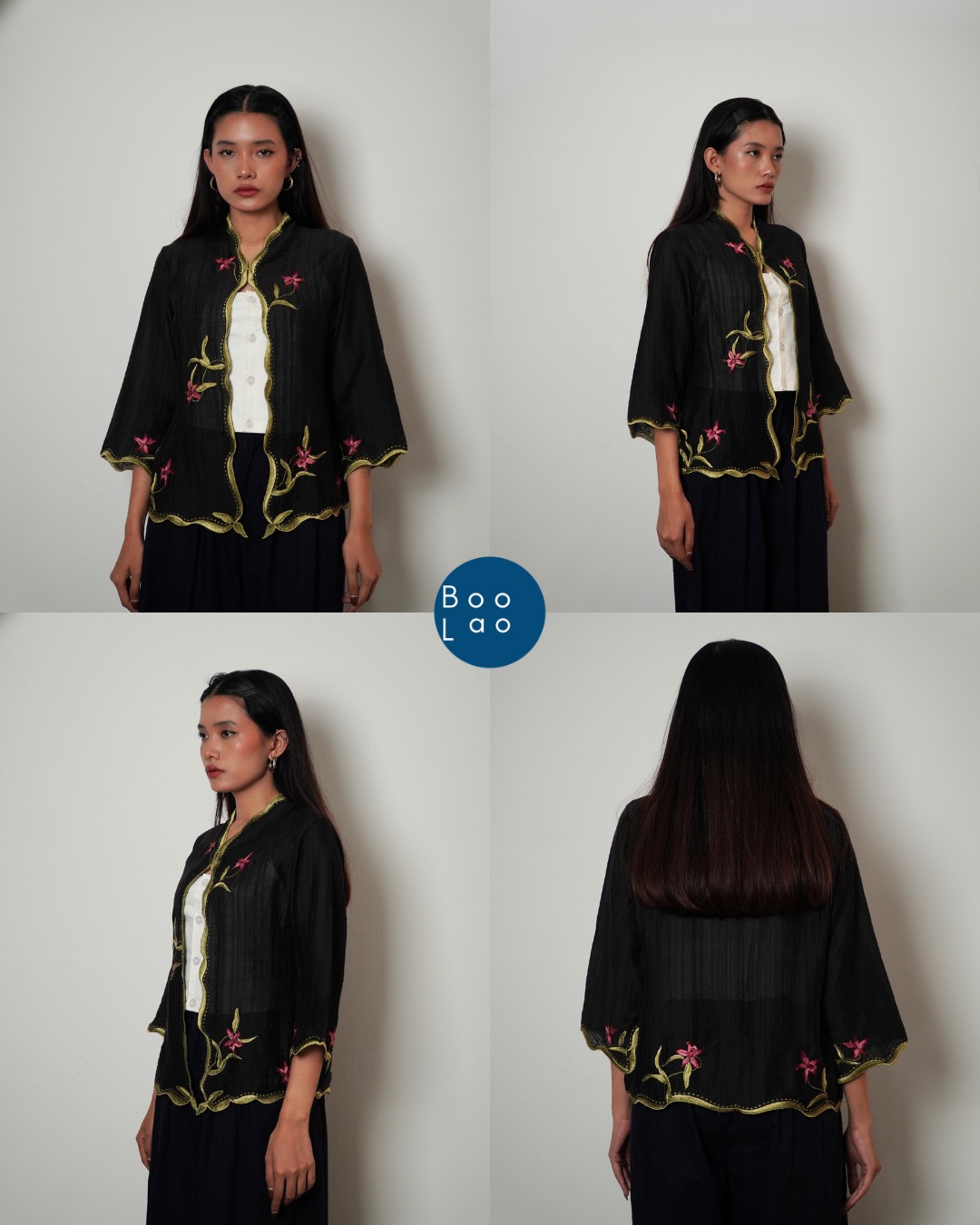 Djaline by Boolao Kebaya Anggrek BLACK