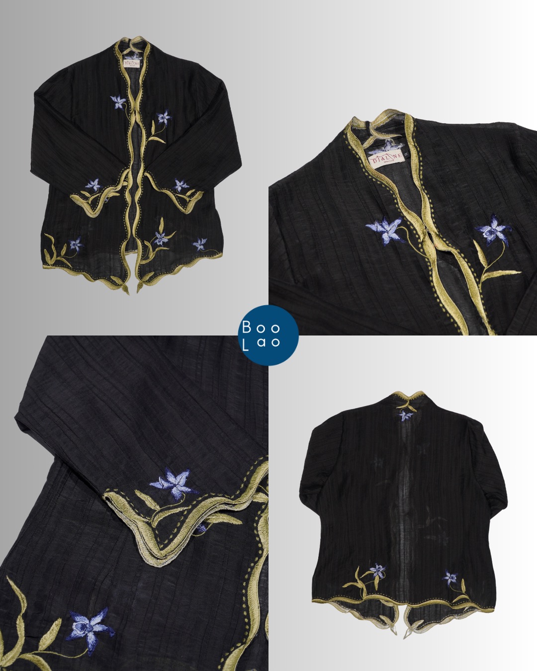 Djaline by Boolao Kebaya Anggrek BLACK