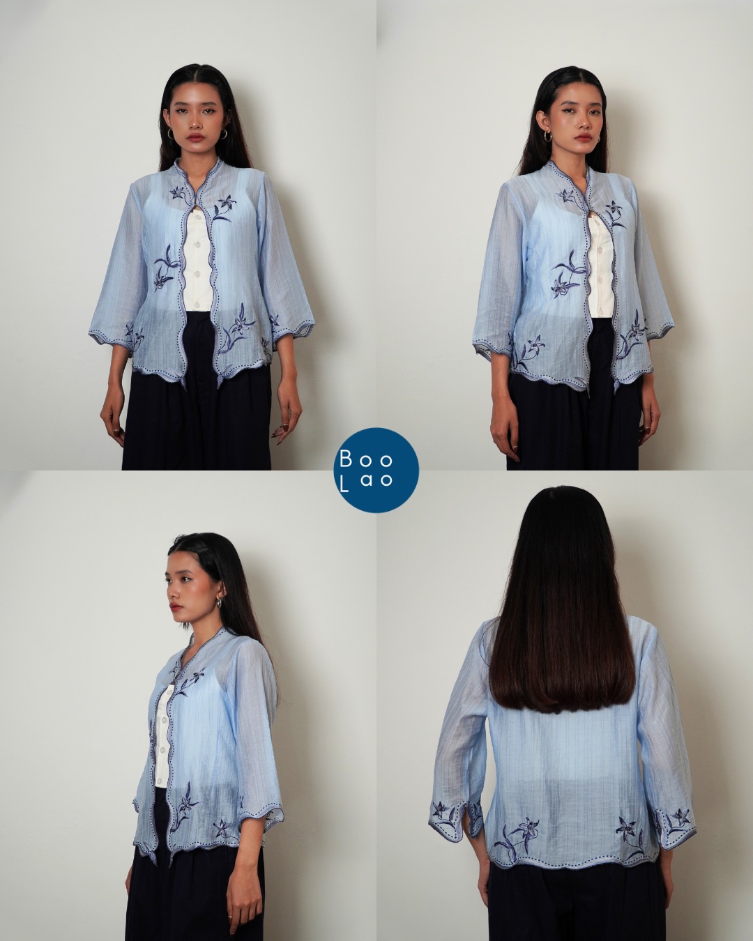 Djaline by Boolao Kebaya Anggrek BLUE