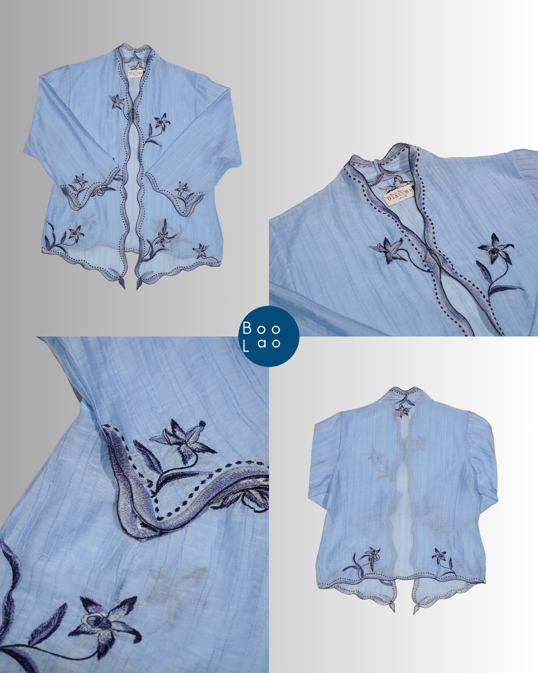 Djaline by Boolao Kebaya Anggrek BLUE