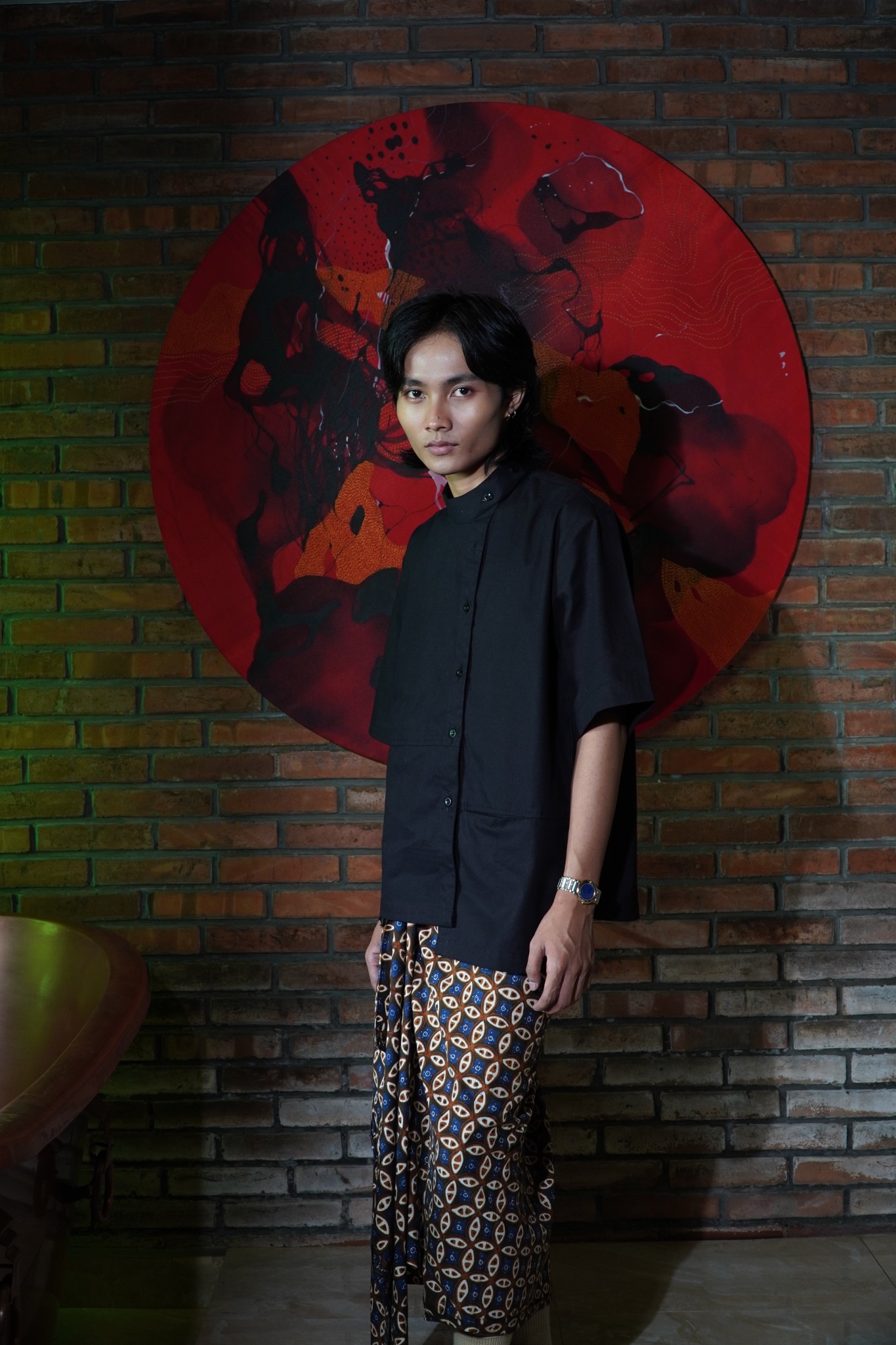 BOOLAO Kemeja Surjan Pendek - Hitam
