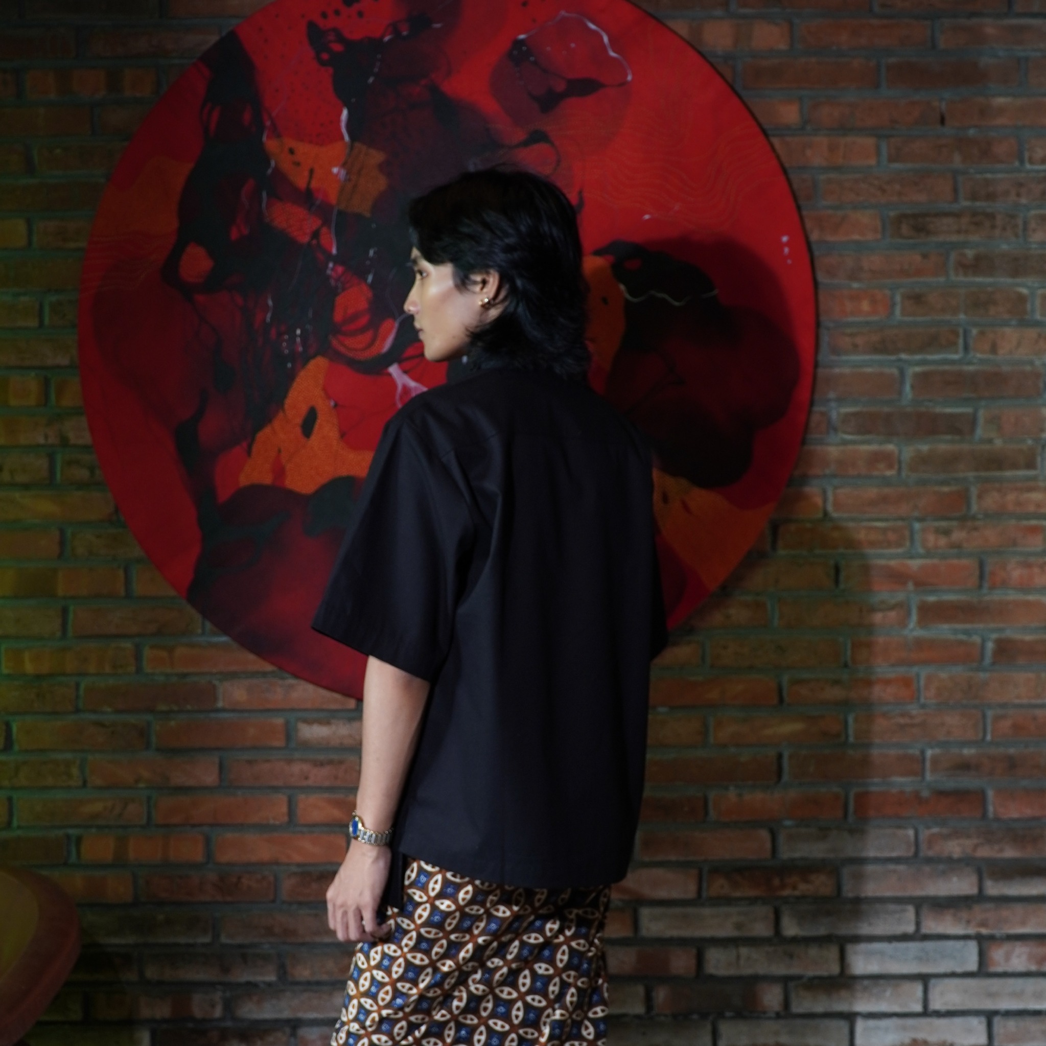 BOOLAO Kemeja Surjan Pendek - Hitam