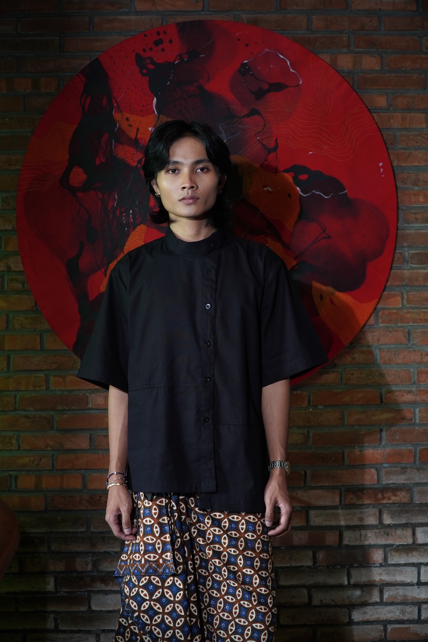 BOOLAO Kemeja Surjan Pendek - Hitam