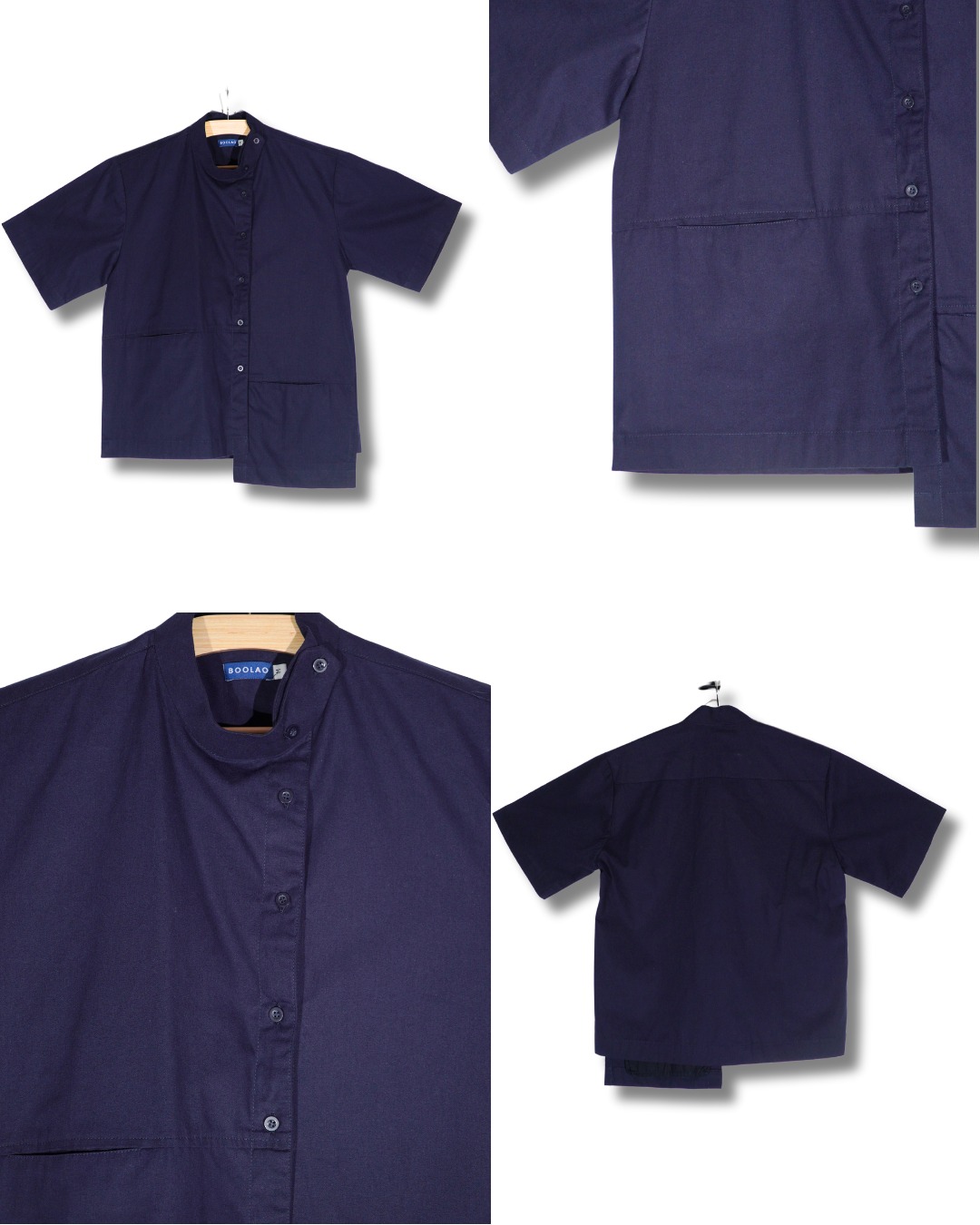 BOOLAO Kemeja Surjan Pendek - Navy