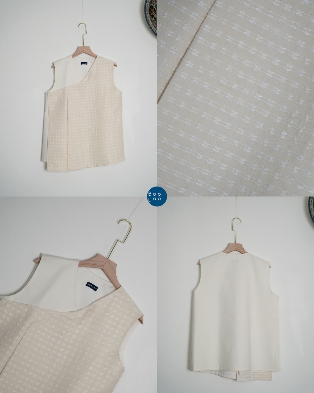 Boolao Vest Dumpling - White