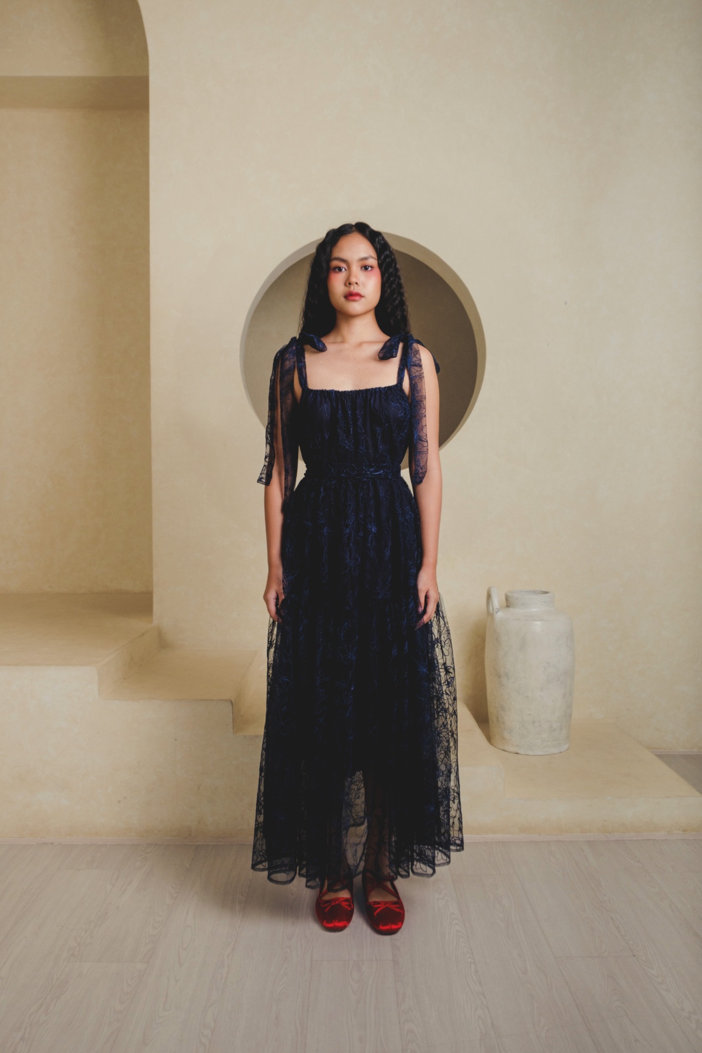 Zoe Dress in Navy
