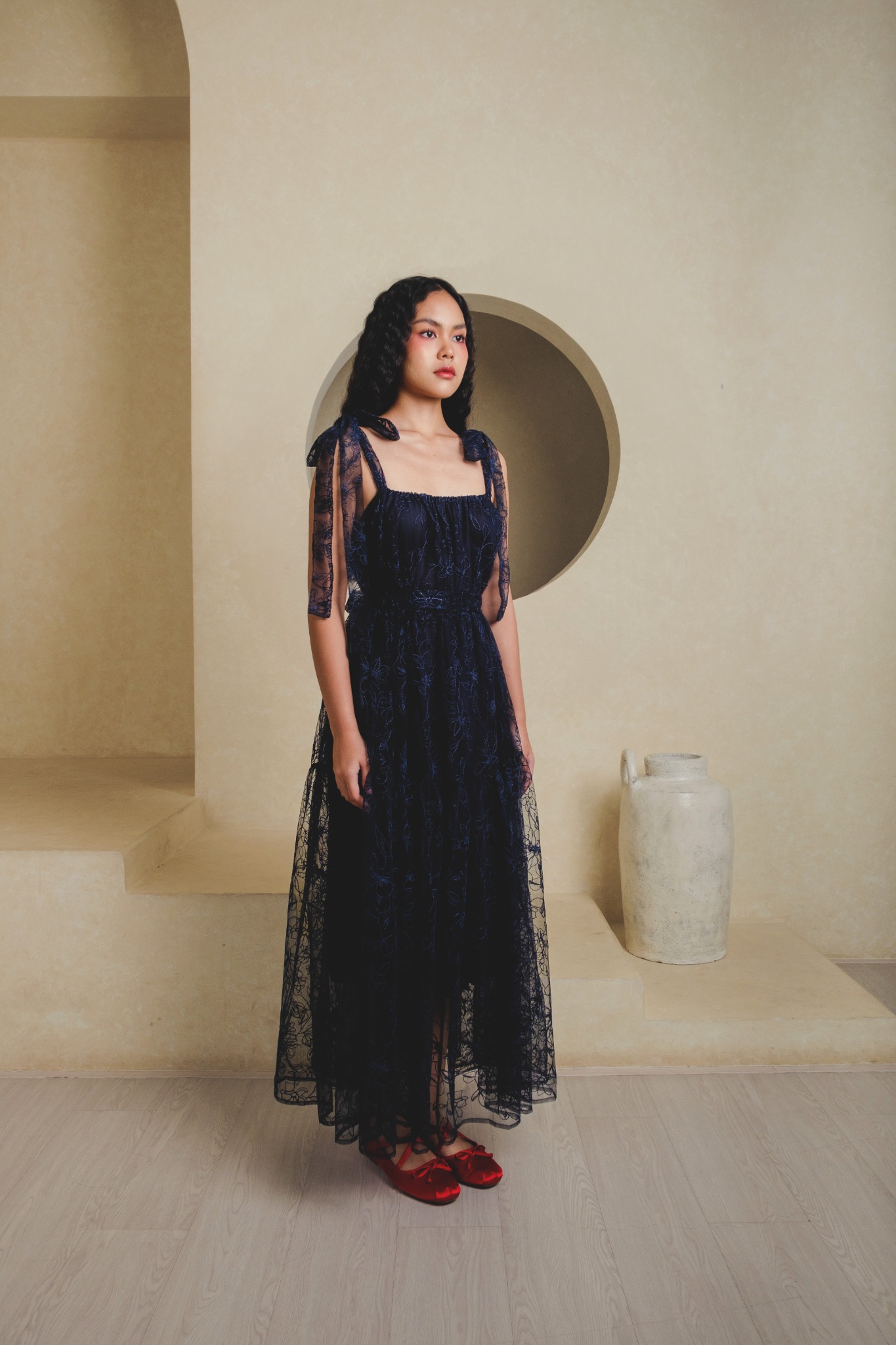 Zoe Dress in Navy