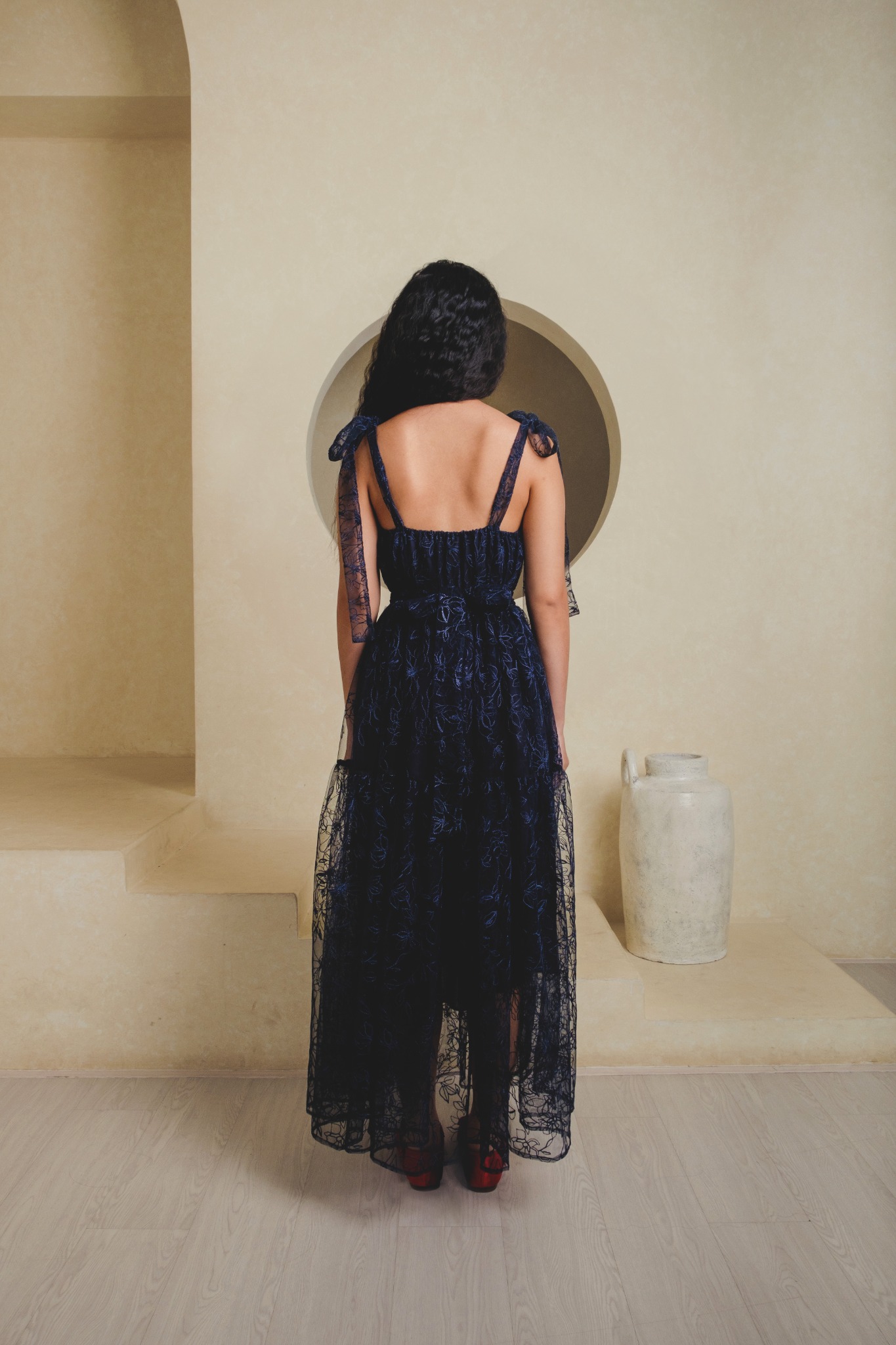 Zoe Dress in Navy