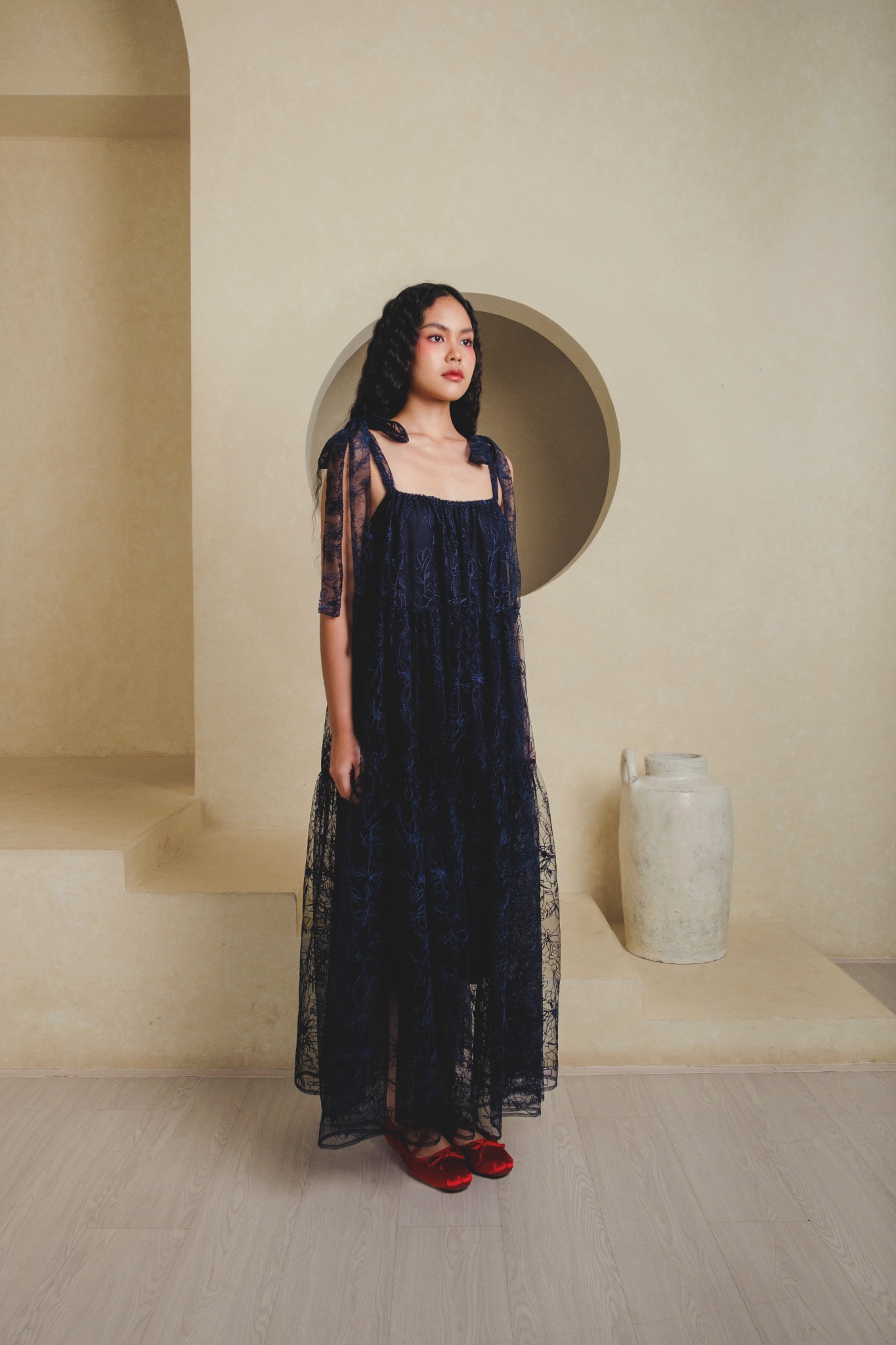 Zoe Dress in Navy