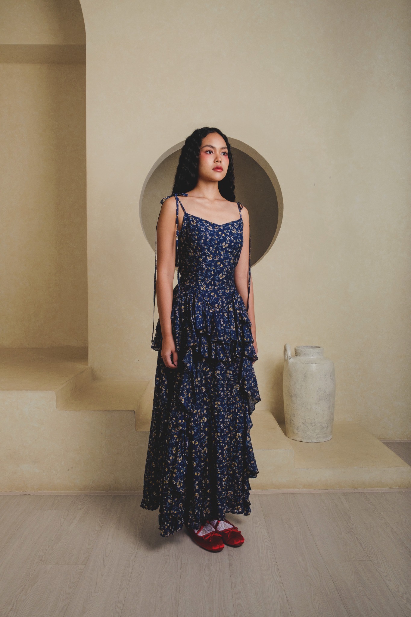 Chloe Dress in Navy Floral