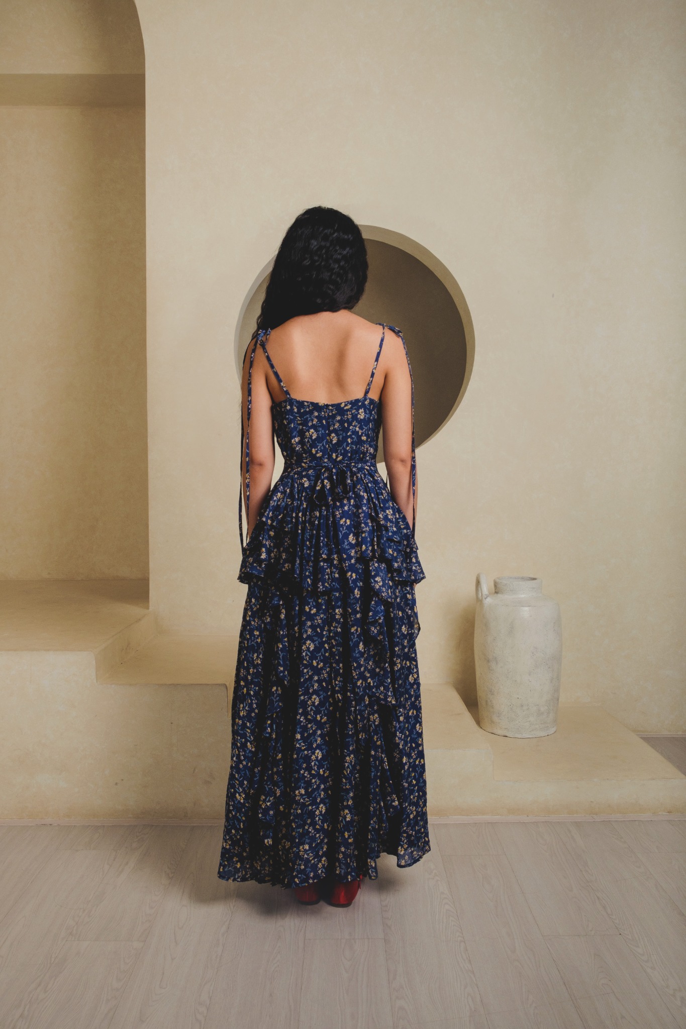 Chloe Dress in Navy Floral