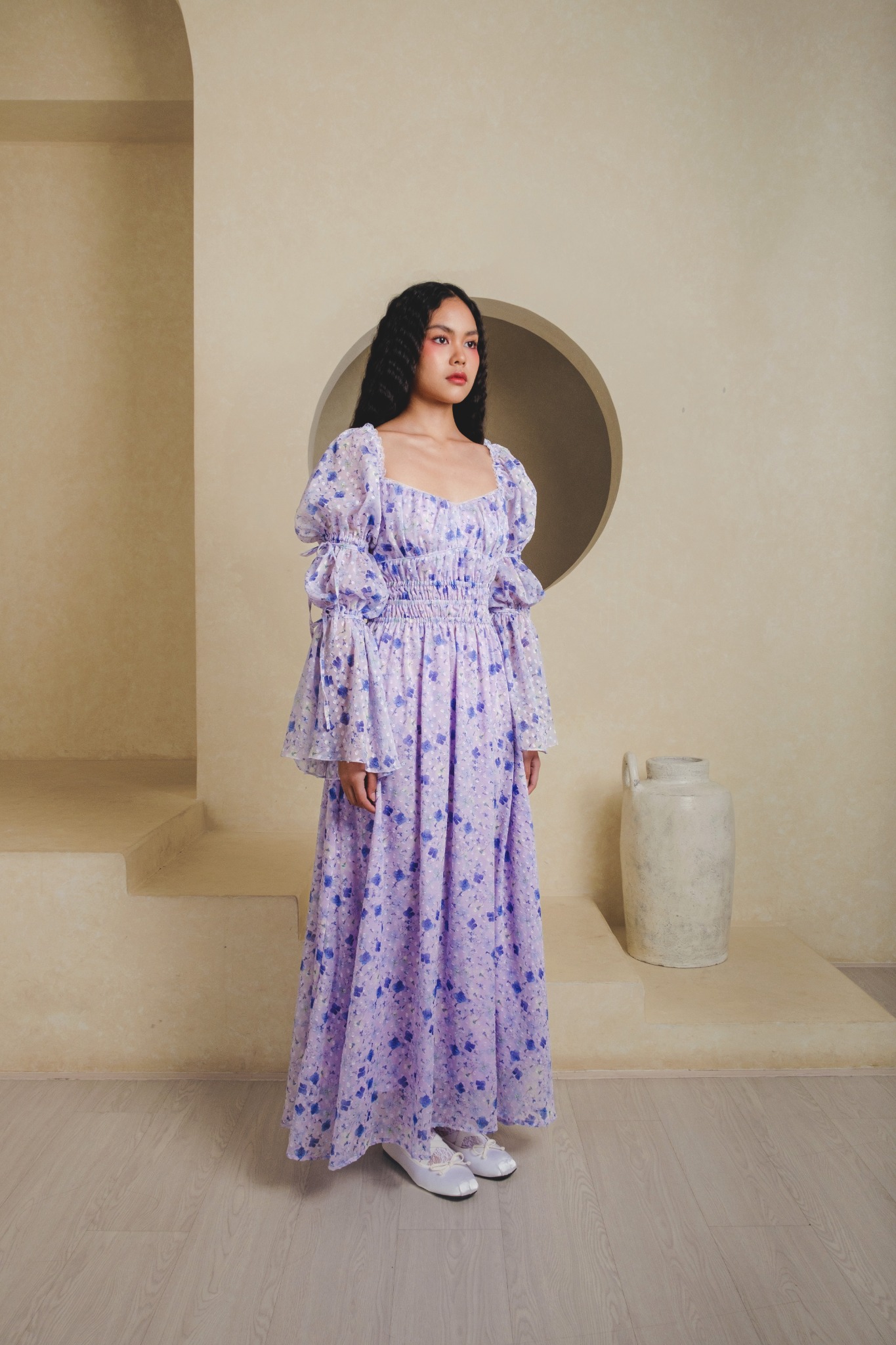 Sophia Dress in Lilac Floral