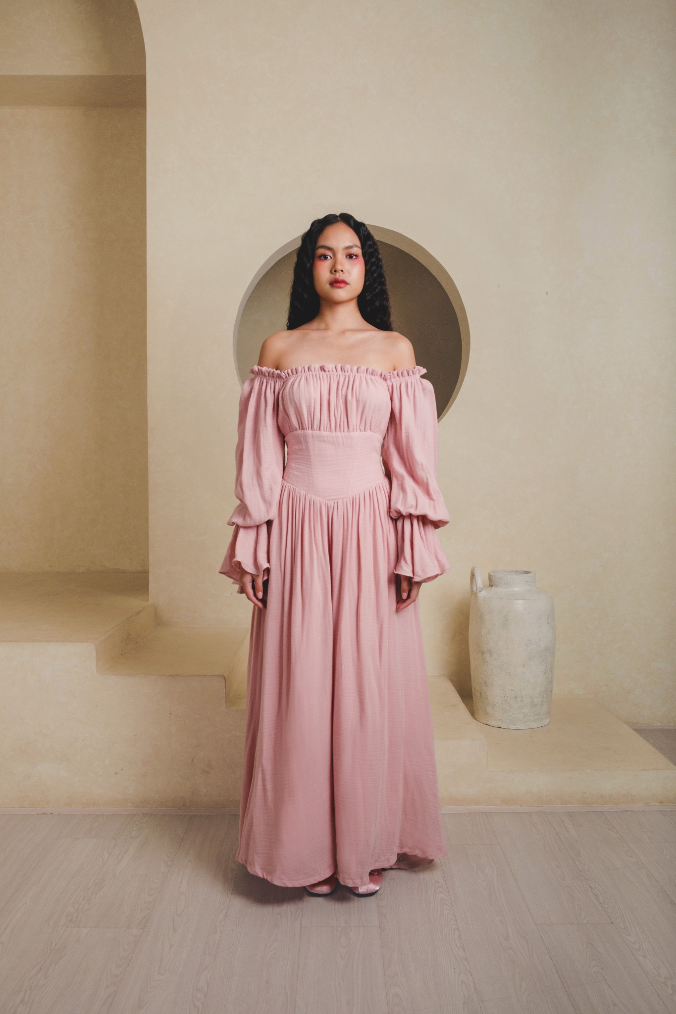 Evangelia Dress in Pink