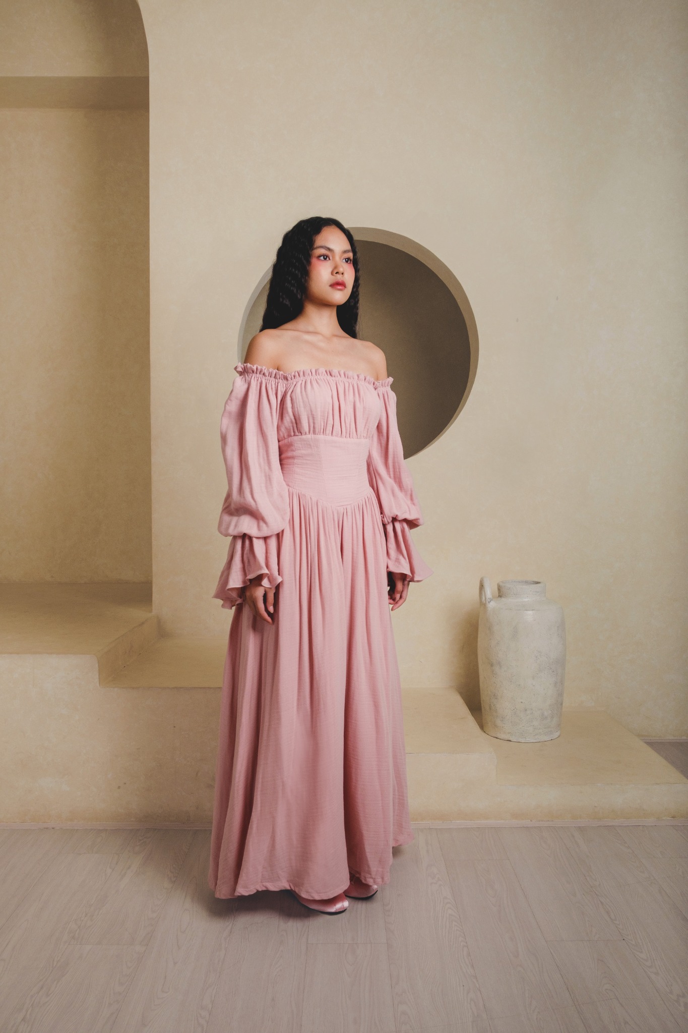 Evangelia Dress in Pink