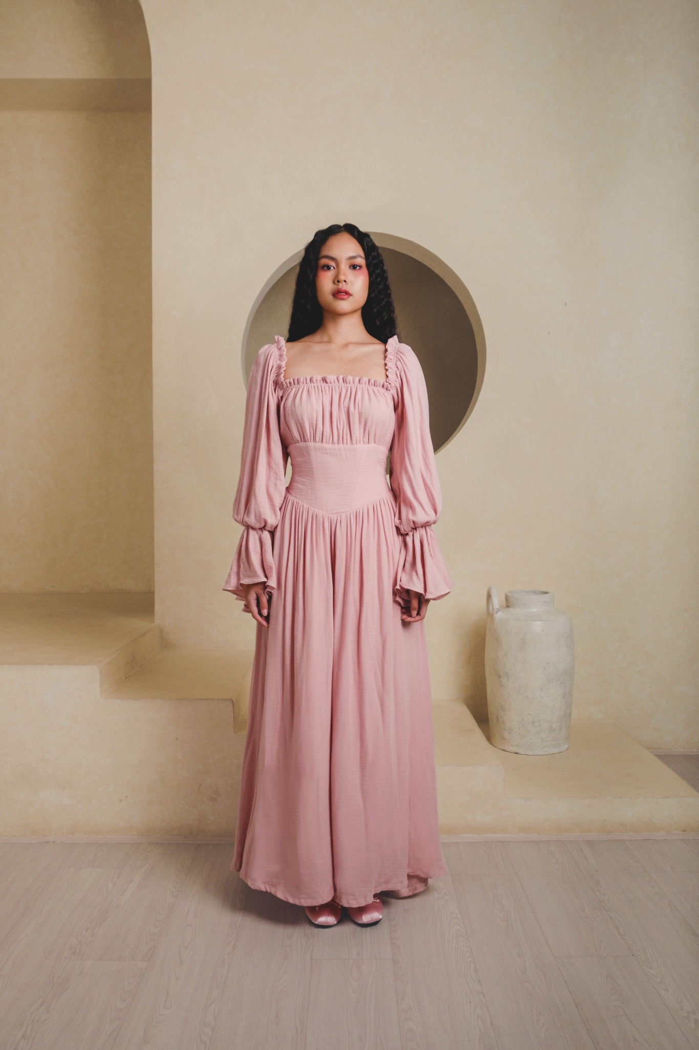 Evangelia Dress in Pink