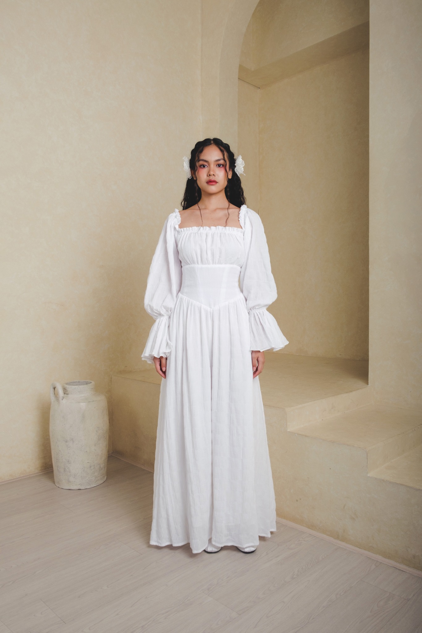 Evangelia Dress in White