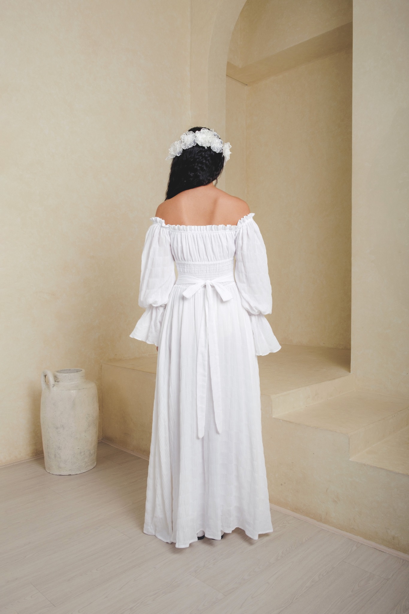 Evangelia Dress in White