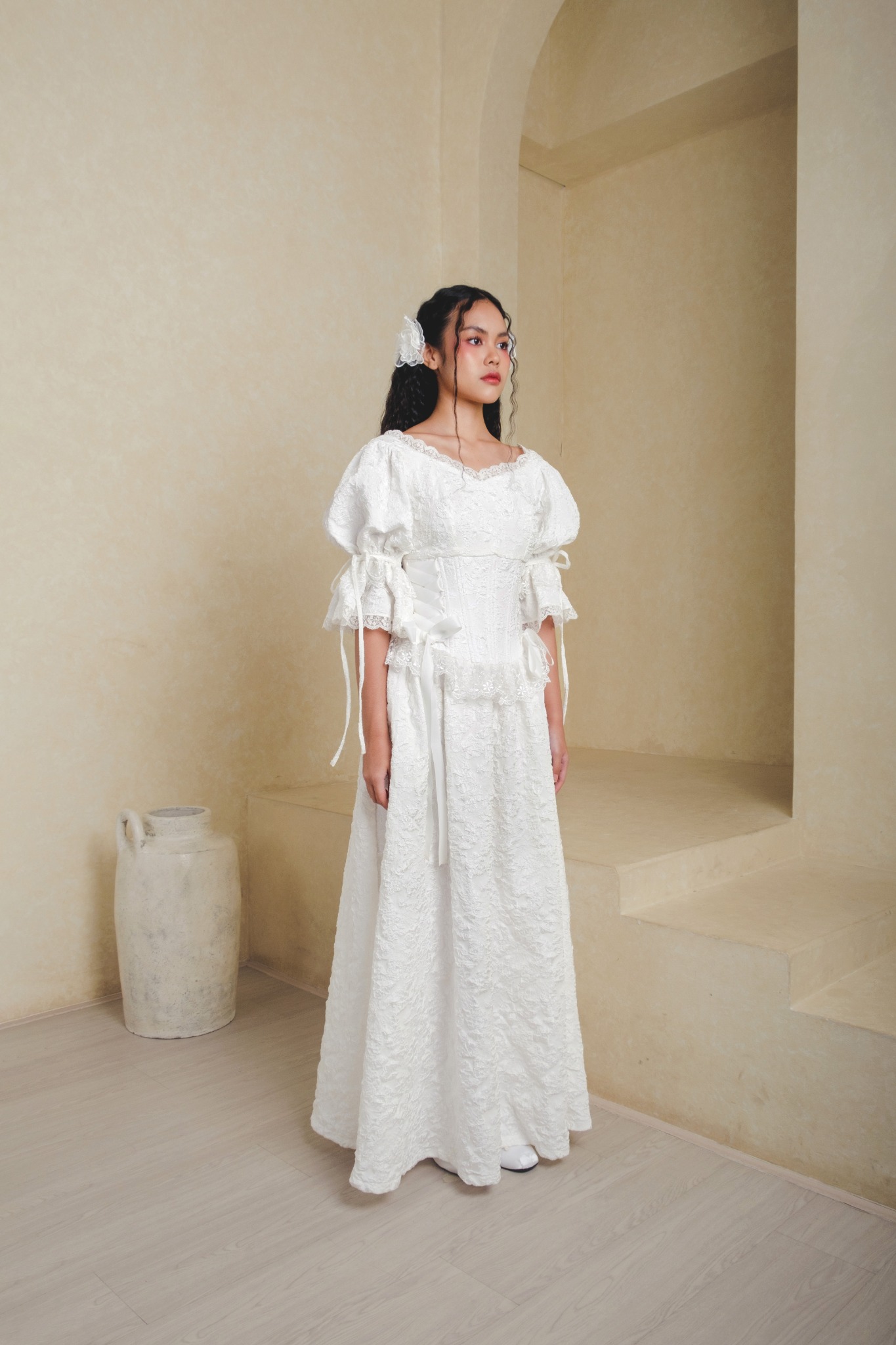 Aire Dress in White