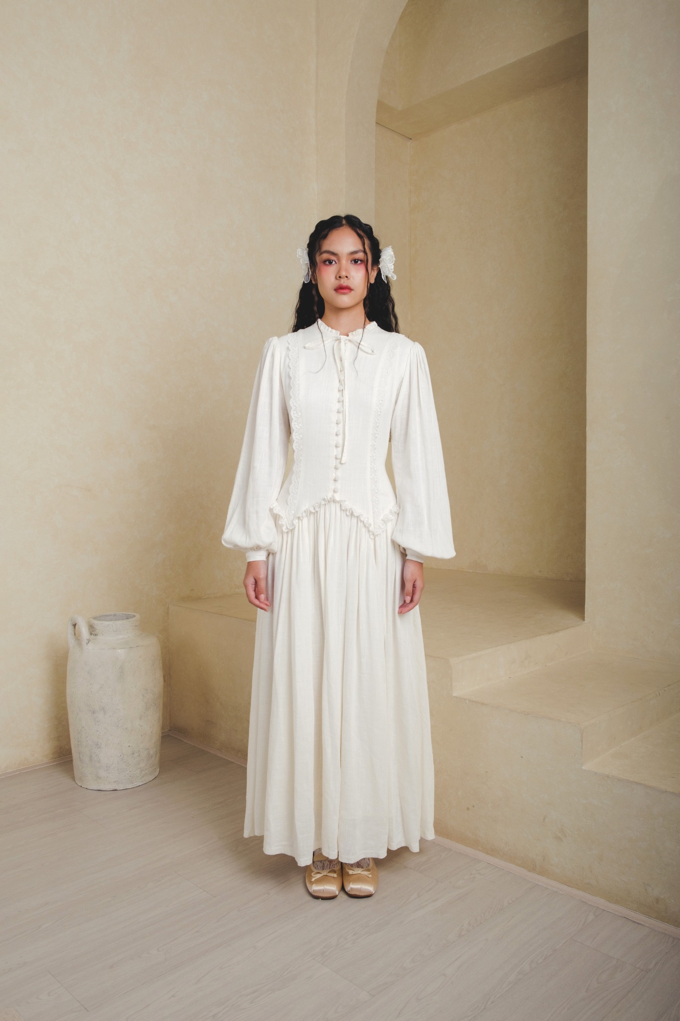 Serenity Dress in Broken White