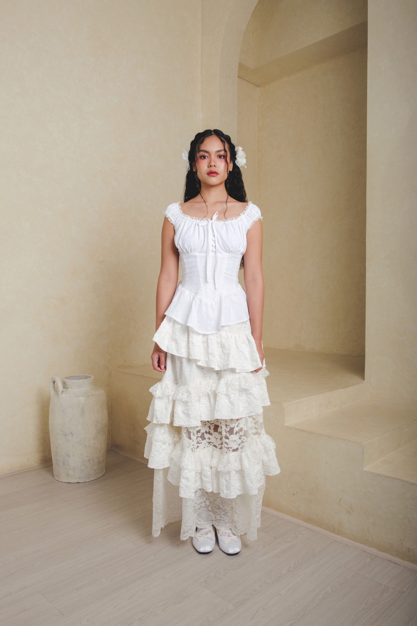 Anastasia Blouse in White