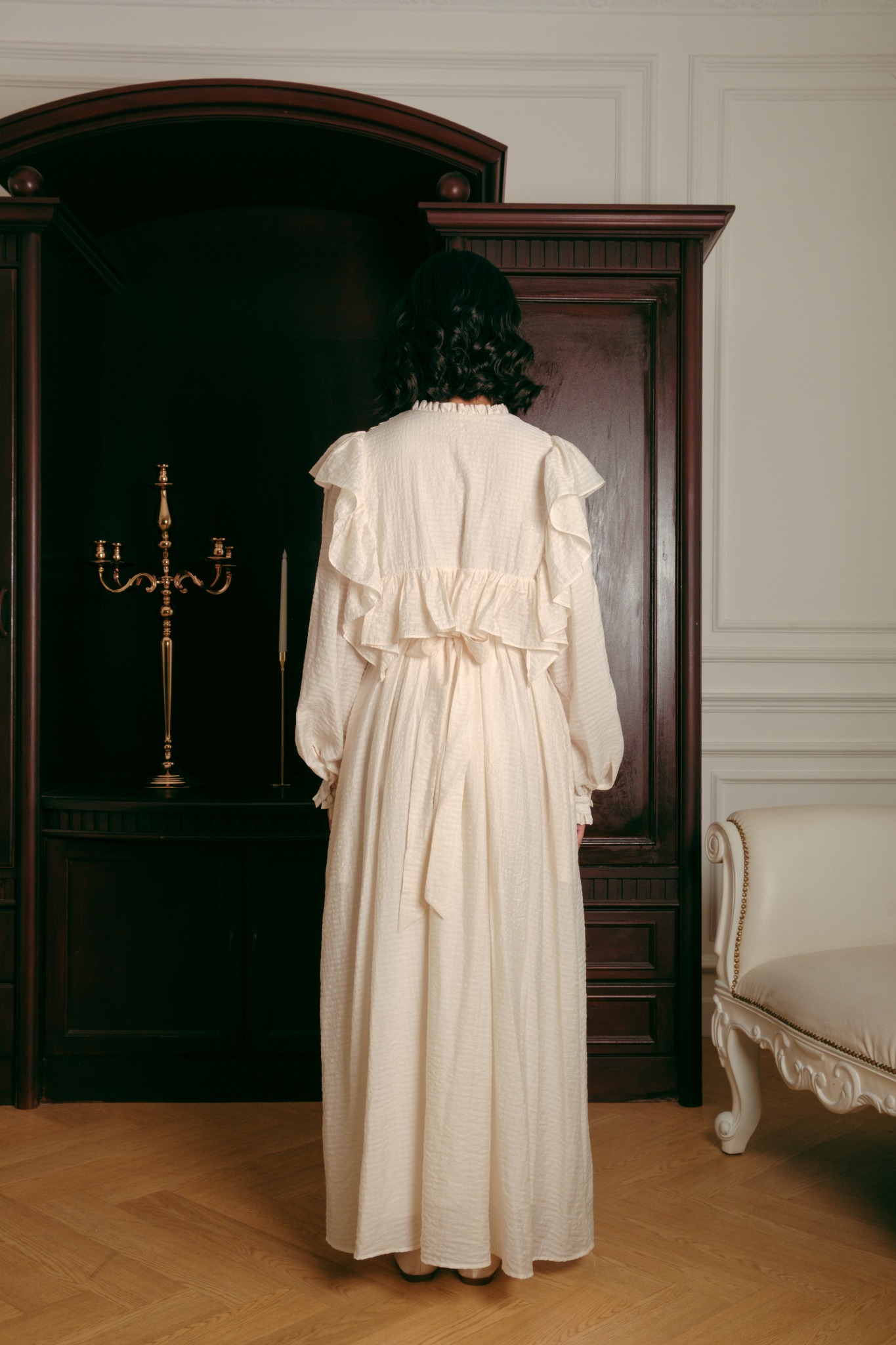 Camille Dress in Beige
