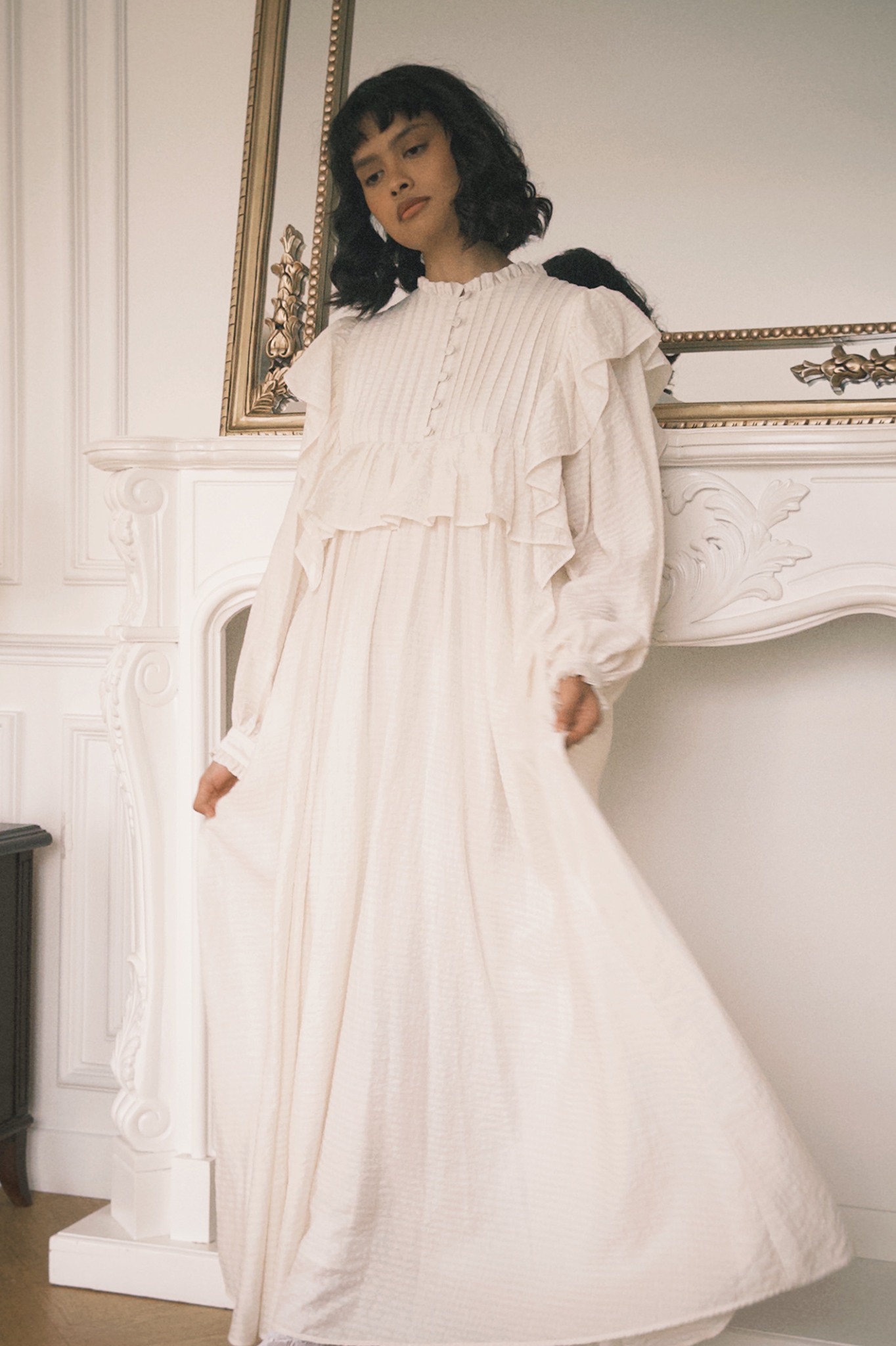 Camille Dress in Beige
