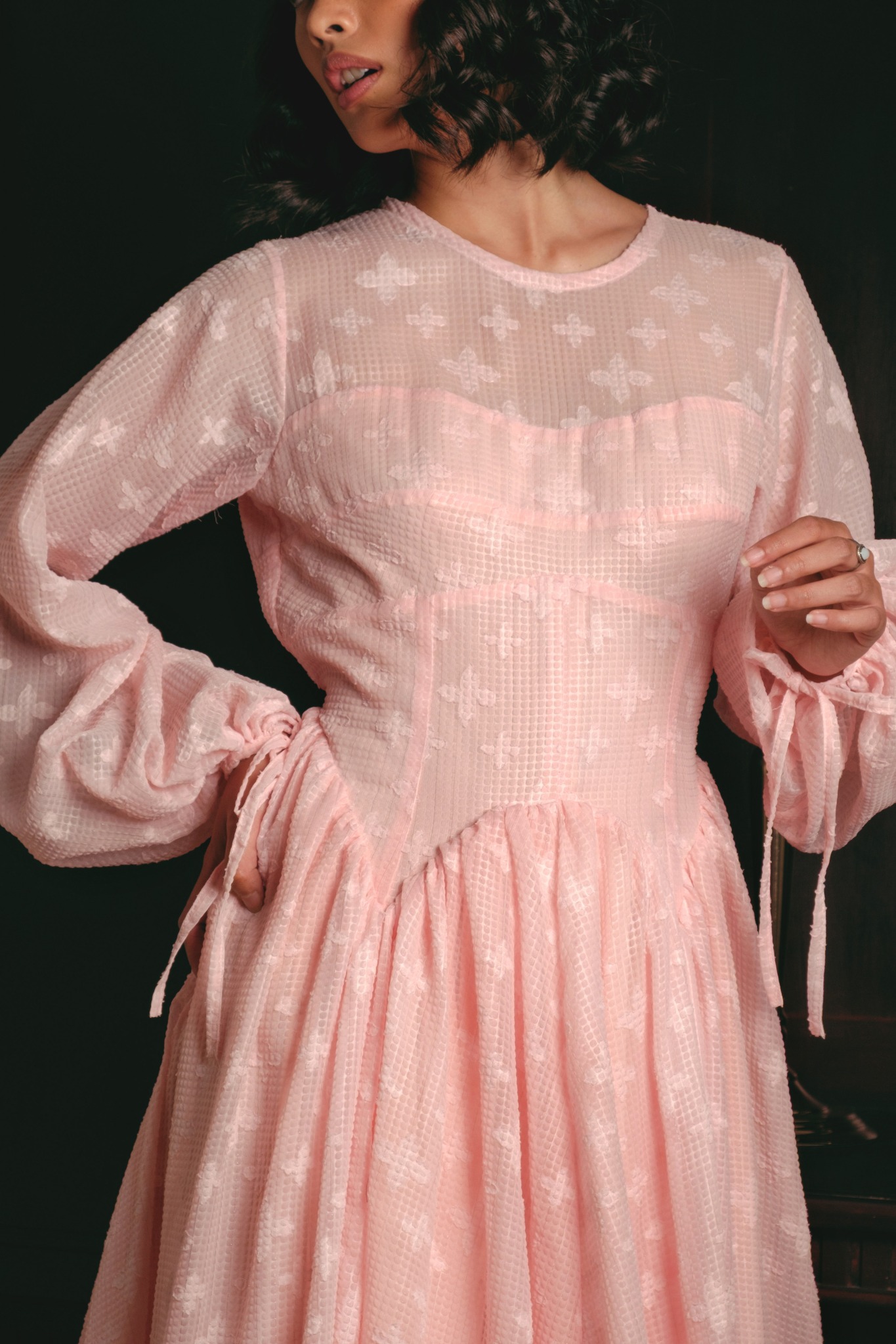 Faye Dress in Light Pink