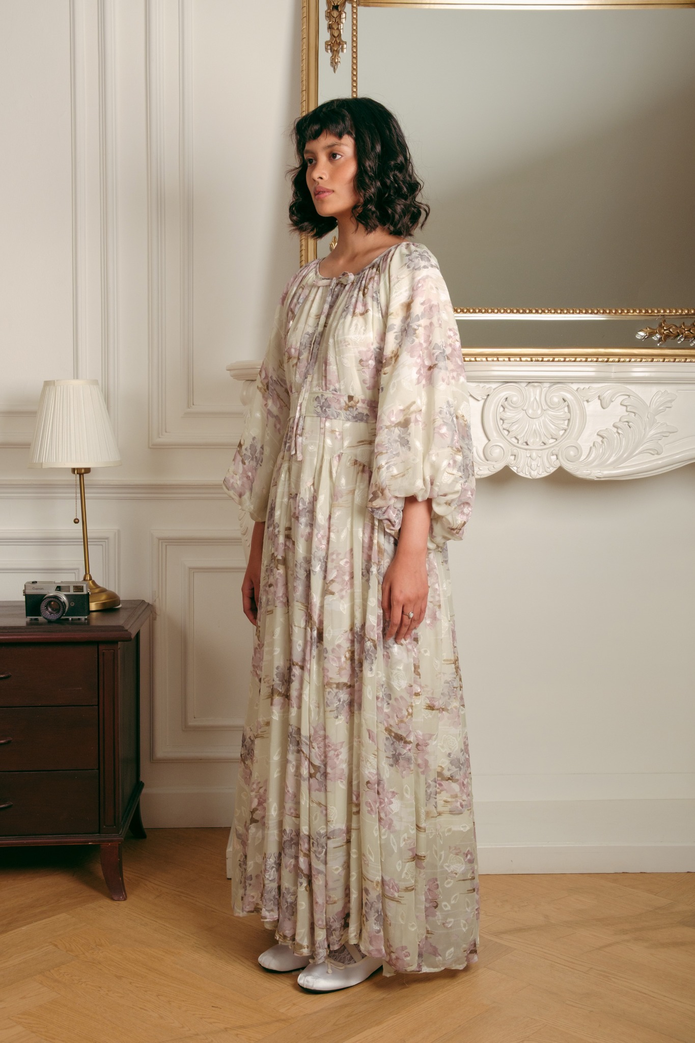 Celeste Dress in Mint Floral