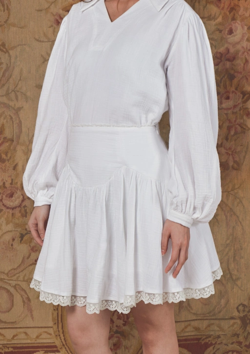 Image of Marceline Short Skirt in White 