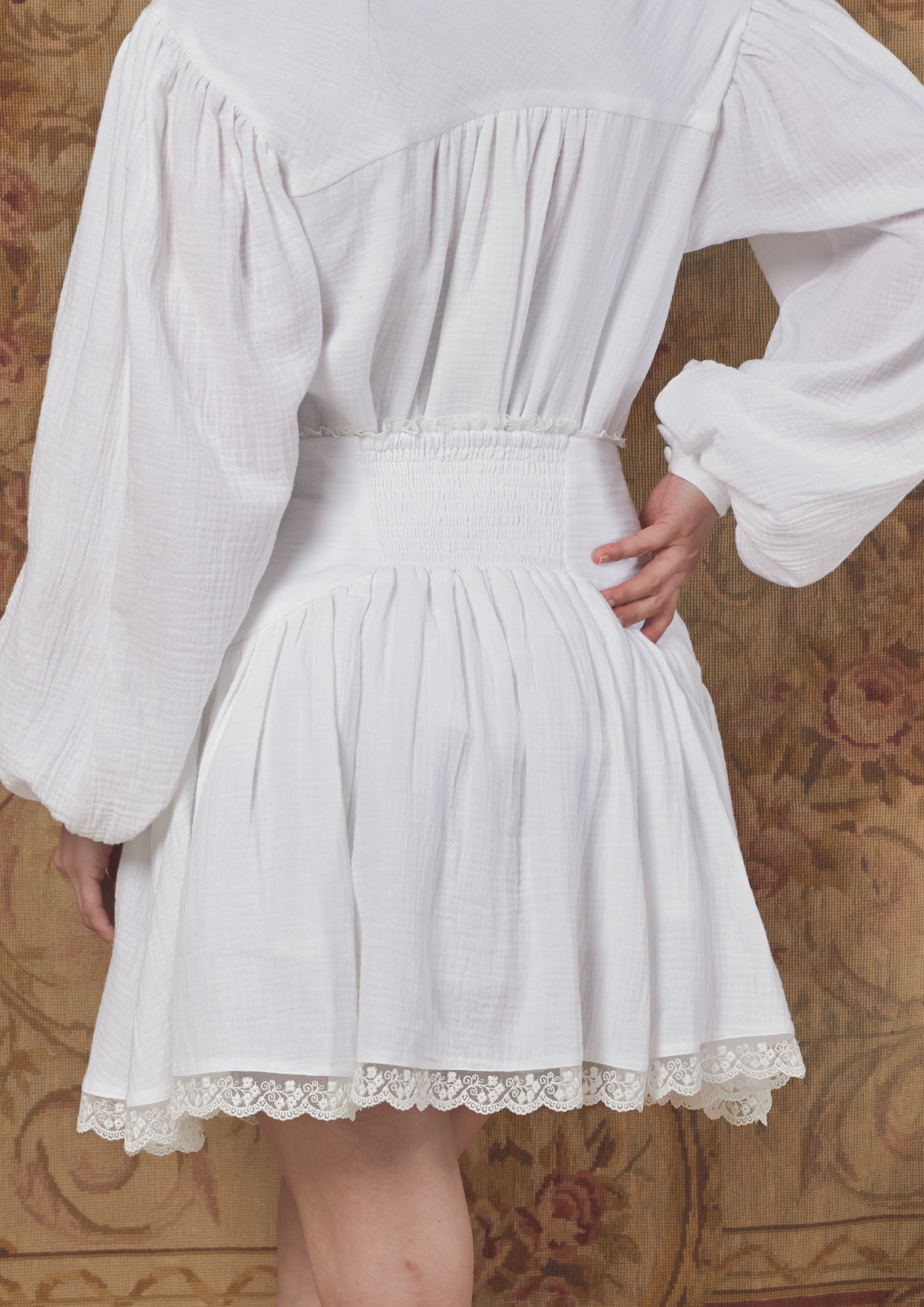 Marceline Short Skirt in White